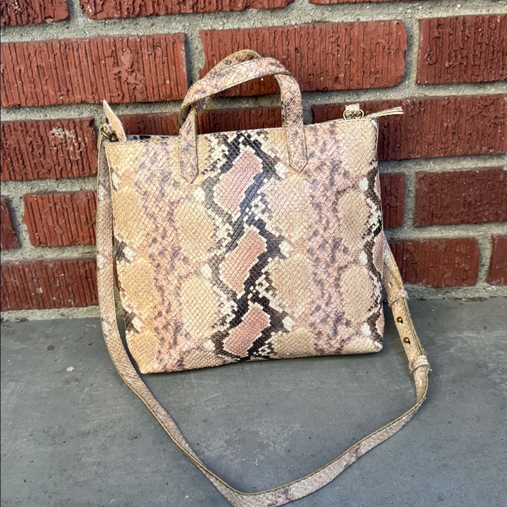 Madewell Transport Snake Print Crossbody -